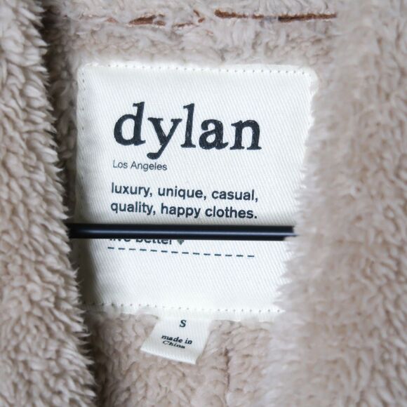 Dylan Womens Faux Suede Vest Size Small Tan Brown Fur Boho Soft Cozy Cowboy - Picture 3 of 8